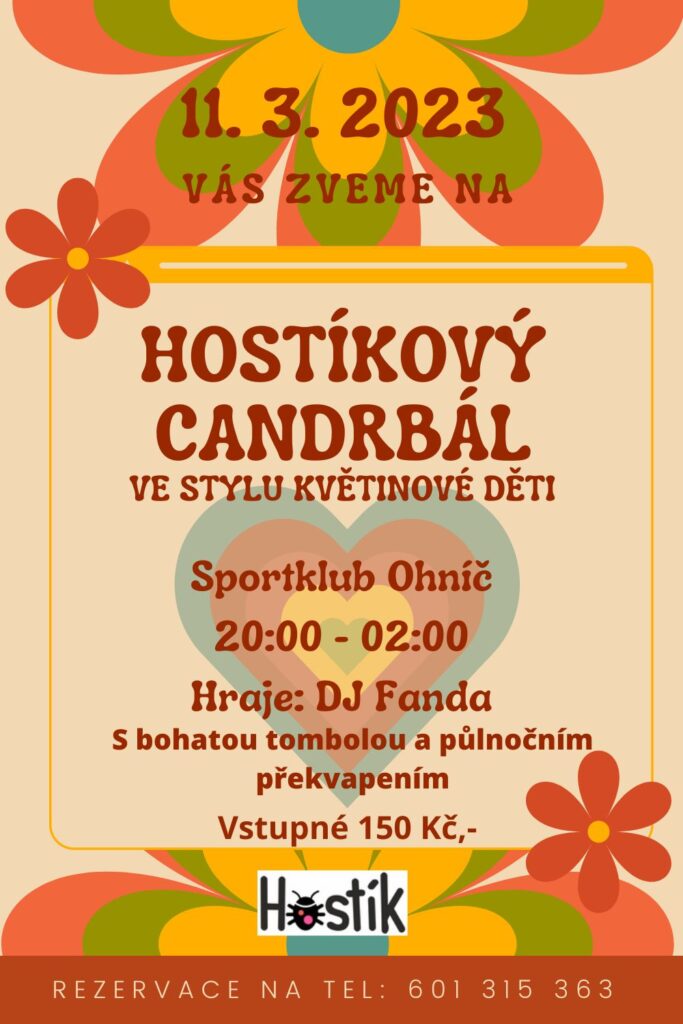 Hostíkový candrbál leták